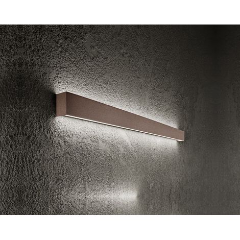 Applique Led En Aluminium Série 8278, Couleur Marron Métallisé, 20W 3000K, Design Moderne Et Ultra-Fin Pour Éclairage Intérieur Raffiné - Perenz (1/2)