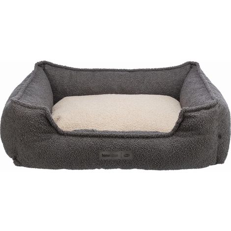 Be Eco Bett Coline, eckig 60 50 cm, dunkelgrau/beige