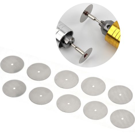 Accessoires pour meuleuse électrique, lames de scie miniatures en acier inoxydable pour le travail du bois, lames à trancher, disques de coupe pour meuleuse électrique, vendus en ensembles de 10 + une (1/5)