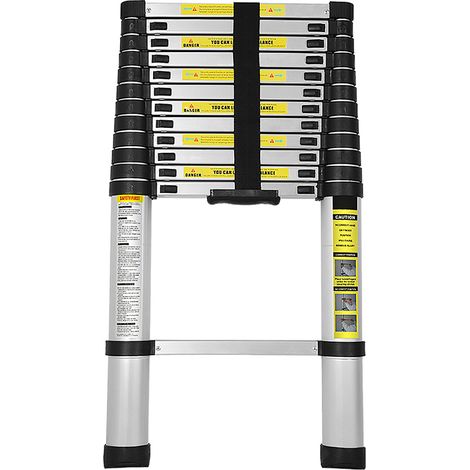 SWANEW Echelle Télescopique jusqu'à 150 kg Escabeau stable en aluminium 3,8 m (1/5)