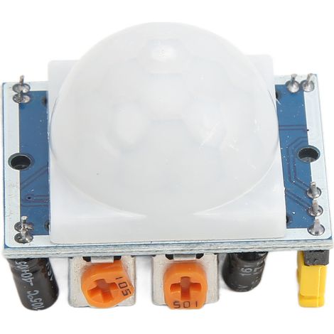 Ortviai Capteur PIR HC-SR501 haute sensibilité pour détection de mouvement infrarouge, 32 x 24 mm, tension 4,8-20 V (1/3)