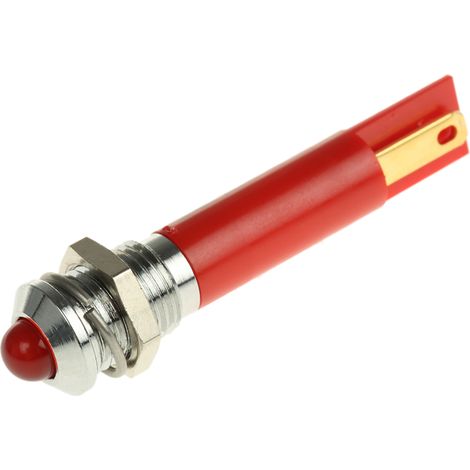 Voyant LED lumineux Rouge RS PRO, dia. 8mm, 12V c.c. ( Prix pour 1 )