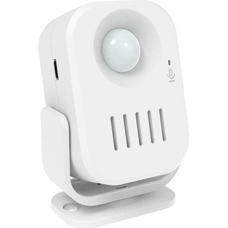 Capteur de Mouvement Alarme/Sonnette/Alerte, Carillon D’entrée de Bienvenue pour Magasin alimenté par Batterie ,553283mm,blanc,1pcs-Piles non incluses (1/3)
