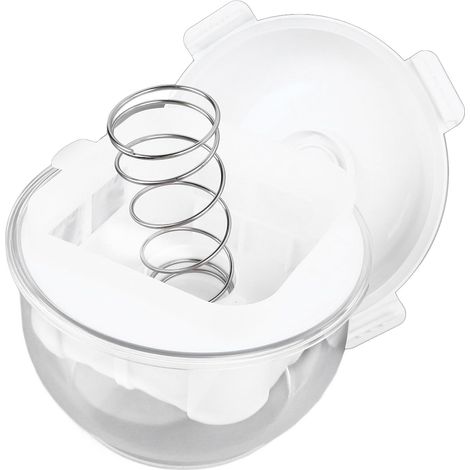 Yaourtière, Séparateur de Lactosérum Rond Transparent avec Panier Passoire à Mailles Ultra Fines, Accélère la Séparation du Lactosérum et du Yaourt, pour Yaourt Grec Fait Maison (1/5)