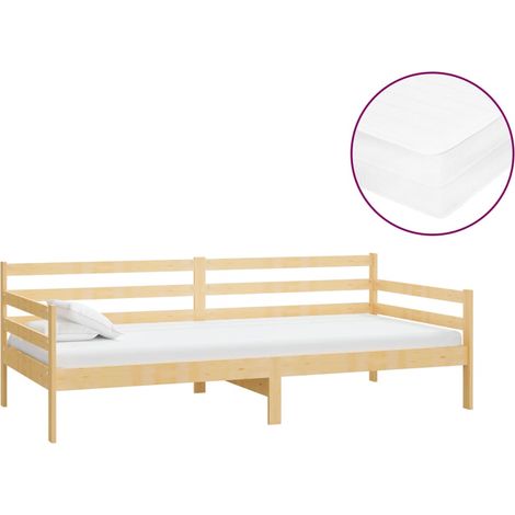 Maison Exclusive - Divano Letto con Materasso 90x200 cm Legno Massello di Pino