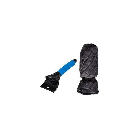 Grattoir à glace avec gant - Gant grattoir à glace imperméable et coupe-vent pour pare-brise de voiture - Gant déneigeur chaud et confortable avec poignée en mousse