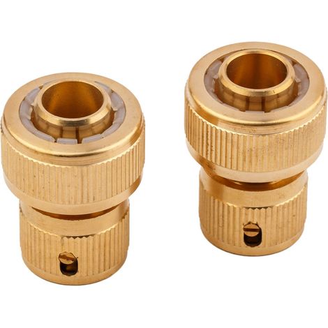 conectores rápidos de latón para mangueras de agua de 3/4 de pulgada (20 mm) - Conector rápido con función de cierre para mangueras de jardín de 3/4 (1/5)