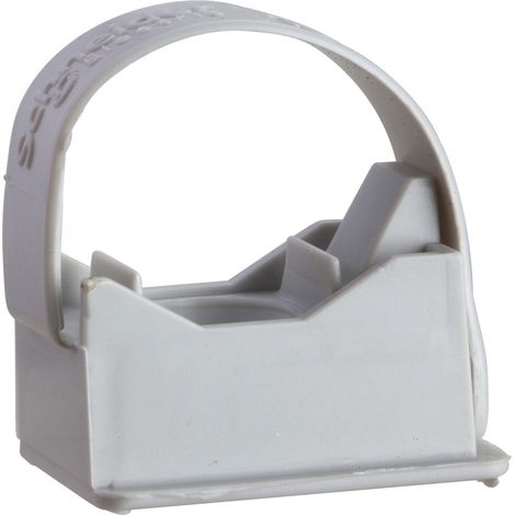 Schneider Electric – Collier pour tuyau Mureva FIX – Clip d'insertion pour câbles Ø16 et 20mm – 100 pièces – Matériau PA6/6 gris RAL7035