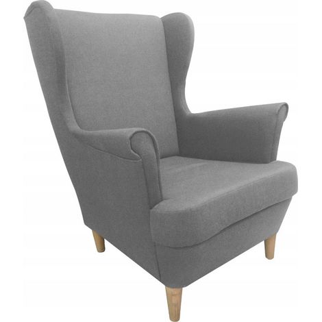 Fauteuil bergère ENNJA gris