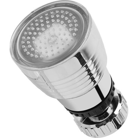 360° drehbarer, 3-farbiger, temperaturregulierbarer LED-Licht-Sprühkopf für Küchenspülenarmatur (1/5)