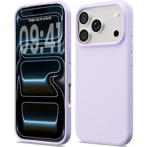 Coque en silicone liquide pour iPhone 17 Pro, coque souple antichoc, protection intégrale, bordeaux. (1/5)