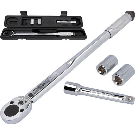 Unitec 20809 - Chiave dinamometrica con adattatori (1/4)