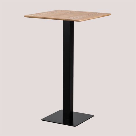 SKLUM Quadratischer Stehtisch aus Eschenfurnier Espresso  &x2194&xFE0E 60 cm                                 
