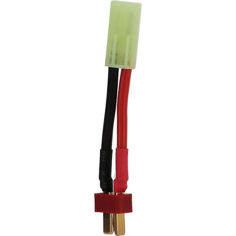 Câble de conversion de batterie avec fiche mâle en T vers mini-fiche femelle pour Tamiya 14AWG, fil en silicone souple de 8 cm (1/4)