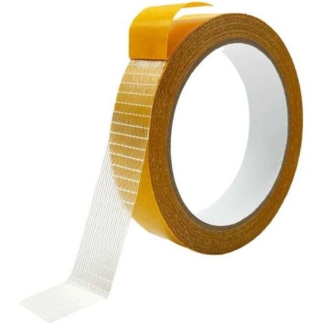 Heavy-duty double-sided fabric tape, 2.5cm, sticky, multifunctional, double-sided, transparent adhesive tape for (1/5)