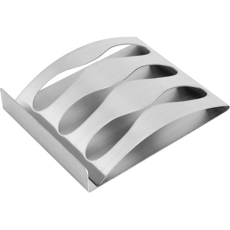Soporte de acero inoxidable para cepillo de dientes y maquinilla de afeitar con 3 compartimentos y fijación autoadhesiva para el baño. (1/5)