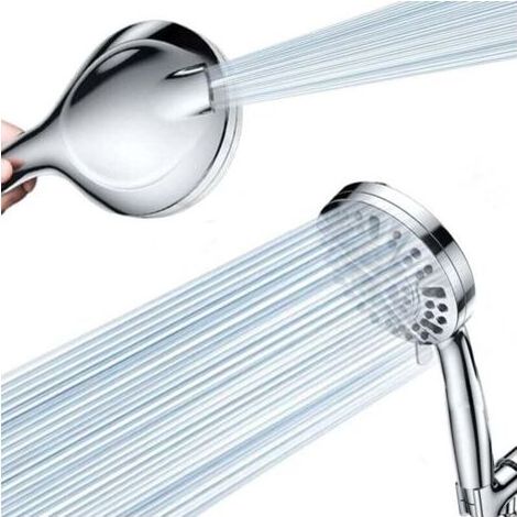 GDHZS-Pommeau de Douche Haute Pression avec 10 Modes,Pomme de Douche Anti Calcaire Douchette Douche Salle de Bain, Chromés (1/4)