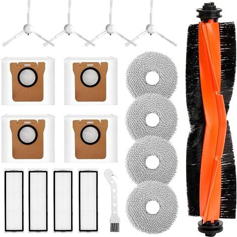 Accessori di ricambio FOREHILL compatibili con l'aspirapolvere robot Xiaomi X20+, pezzi di ricambio: 1 spazzola principale, 4 panni, 4 filtri