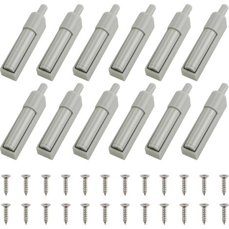 12 Pièces - Amortisseur de porte - Ralentisseur de meuble - Fermeture douce et silencieuse - Protection contre les chocs - Pour cuisines bureaux chambres - Noir - 4x2cm (1/5)