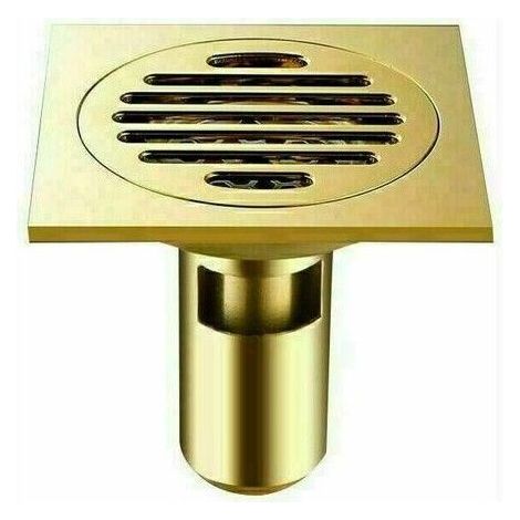 Drain de sol déodorant auto-absorbant scellé à l'eau profonde Drain De Douche en laiton Carré Carré Siphon De Sol Anti-odeur Pour (1/5)