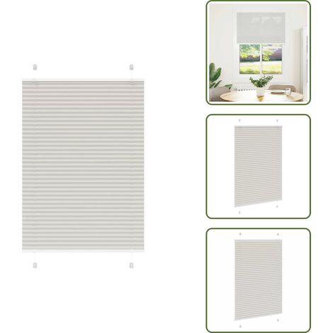 vidaXL Plissee Hellgrau 90x150 cm Stoffbreite 89,4 cm Polyester (1/5)