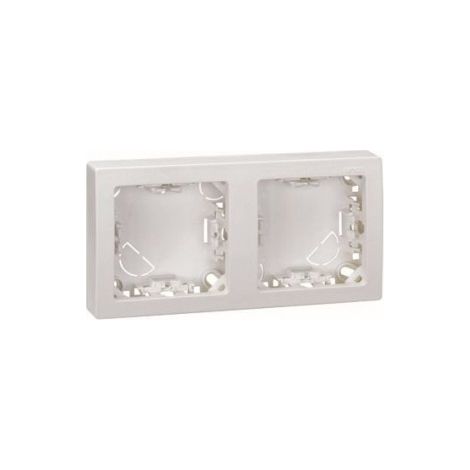 Marco con base, superficie, 2 elementos, horizontal, serie simon73 loft, blanco, retractilado