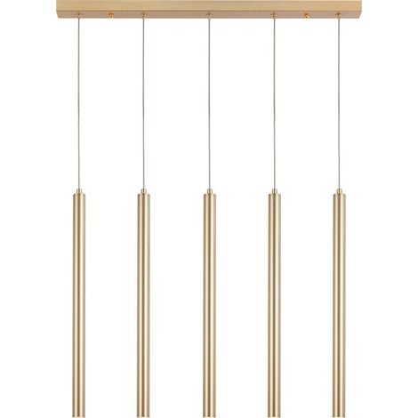 Suspension tube 5x10W G9 Doré IP20 (1/3)