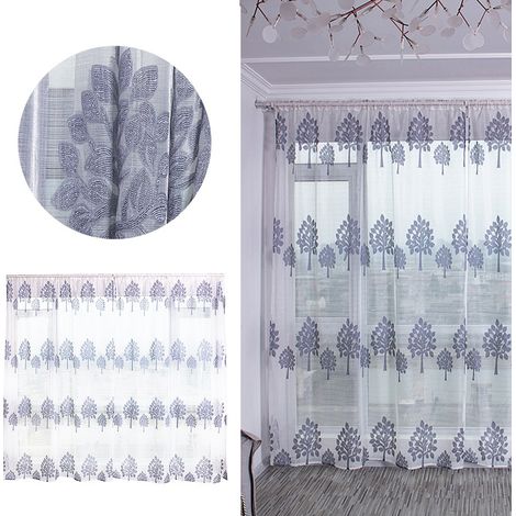Voilage en forme d'arbre, anti-moustiques, ultra doux et translucide, gris, pour le salon (1/5)