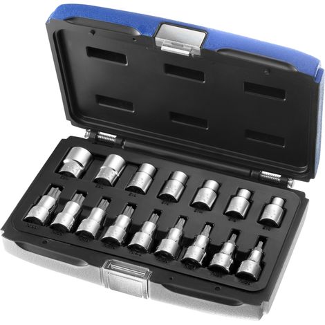 Juego de llaves de vaso y Torx de 1/2" en estuche 16 piezas EXPERT E032907