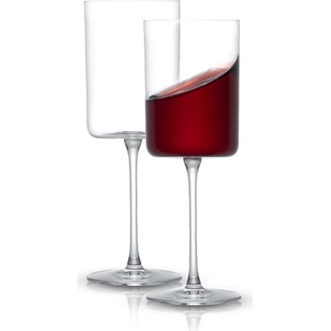 Wine Glass - Crystal - 14 Oz - Wide Rim - Dishwasher Safe - Set Of 2