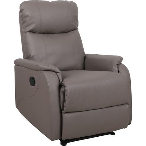 Manuell verstellbarer Relaxsessel TOKIO in Taupe-Farbe