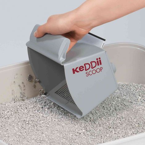Pelle à litière aggloméré. 6 en 1KeDDii scoop.  grise.  pour chat. - Trixie