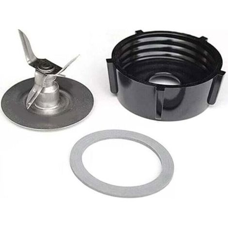 BelleRise - Lame Mélangeur Rechange Oster 4902 - Kit Joint Étanchéité Caoutchouc - 4 Pales & Couvercle Fixe 6 Mâchoires - Pièce Blender (1/4)