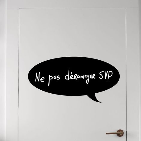 Sticker ardoise tableau noir - stickers muraux adhésif effaçable - BULLES - 30x15cm (1/3)