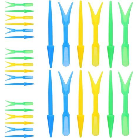Ensemble de 15 Outils de Jardinage Plantoir en Plastique pour Repiquage, Mini Outil de Creusement Polyvalent, Kit Jardinage Semis Coloré pour Plantes Succulentes et Herbes (1/5)