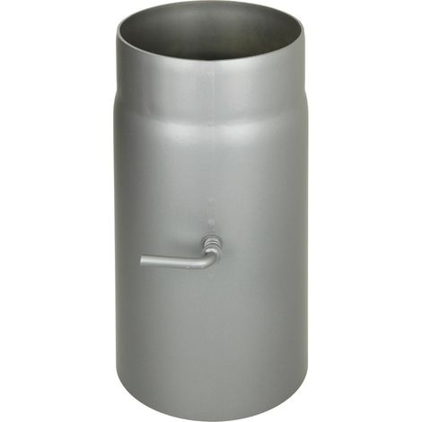 Tuyau de poêle Diam 150 x 300 mm avec clapet d'étranglement fonte grise
