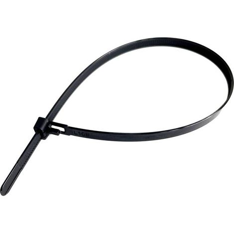 FASCETTA A STRAPPO PER CABLAGGIO RIAPRIBILE mm 7,6 x 300 - nero