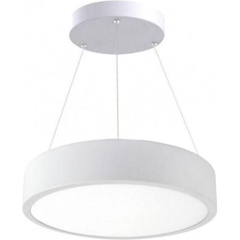 Kit Plafonnier LED 18W 25 cm avec Kit de Suspension - Blanc Chaud  / Blanc - SILUMEN