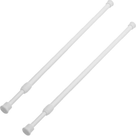 Tringle à rideaux extensible - 2 pièces - Tringle à rideaux - Tube de suspension télescopique - Tringle de douche - Convient pour les fenêtres, les cuisines et les projets de bricolage - 40-70 cm - Bl (1/5)