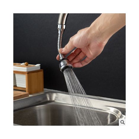 Adaptateur de robinet 360° rotatif, embout flexible pour cuisine et évier universel économie d’eau (1/3)