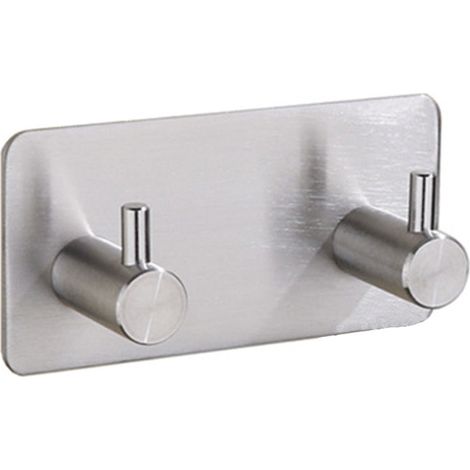 Gancho Adhesivo Para Toallas - Acero Inoxidable 304 - Carga Máxima 8-13 Libras - Para Baño Cocina Puerta - 2 Unidades (1/5)