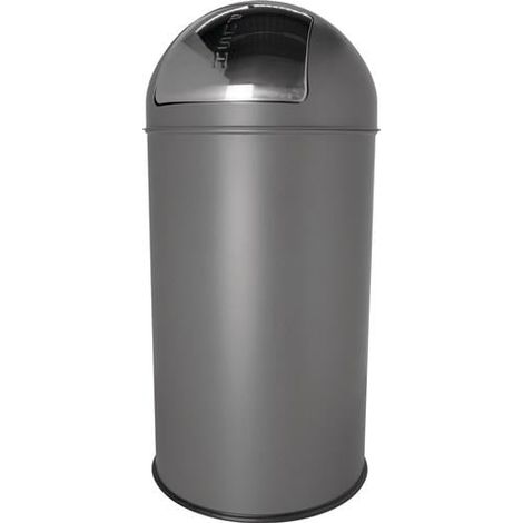 Poubelle à déchets Ø314xH650mm 30l gris moyen (1/3)