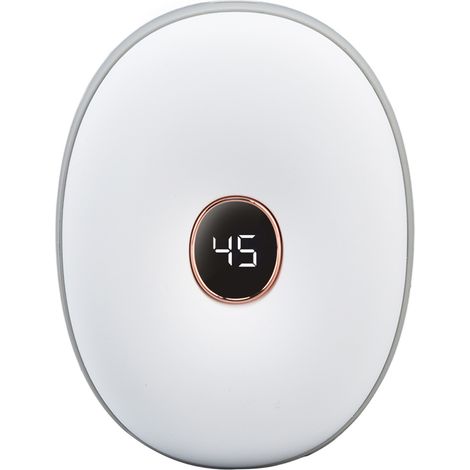 Chauffe-mains double face chauffant, contrôle intelligent de la température, mini-chauffage électrique portable rechargeable par USB, blanc (1/5)
