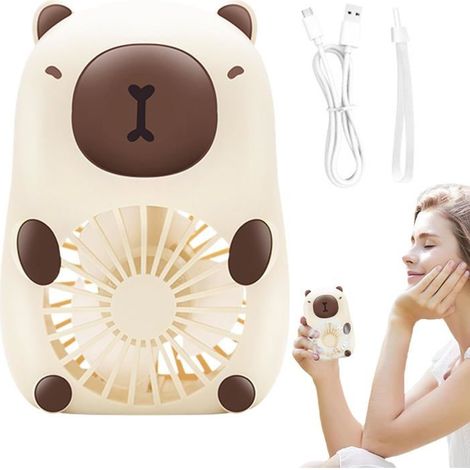 Ventilateur portatif en forme d'animal, appareil de refroidissement personnel portable pour filles et garçons (1/5)