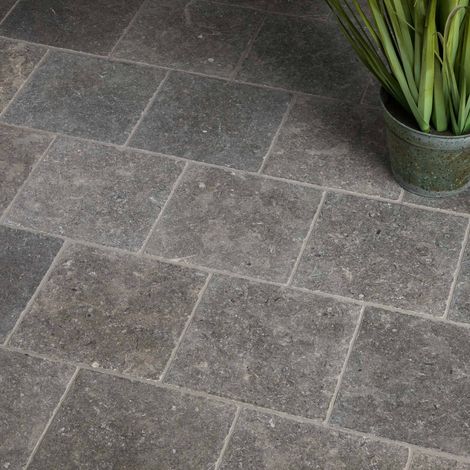 Pavé extérieur Pierre Naturelle Sinai - 20x20x2 cm - Gris (1/5)