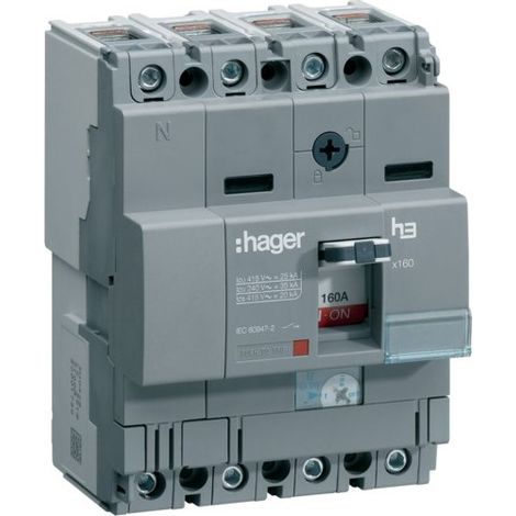 Disj.x160 4P 40kA 160A - APPAREILLAGE DE TETE HAGER HNA161H (1/2)