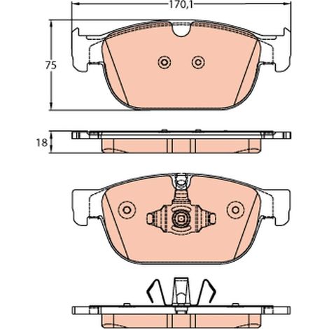 Vordere Bremsbeläge GDB2153 TRW