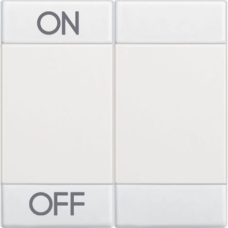 Manette Livinglight symbole ON et OFF 2 modules - blanc) (1/2)