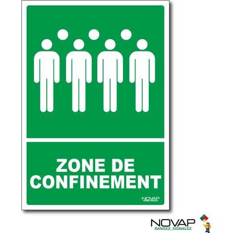 Panneau Zone de confinement - Rigide A5 - 4600826