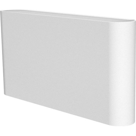 Applique led lampadari bartalini iflama cct ip65 alluminio biemissione, finitura metallo bianco